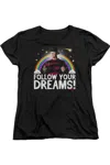 Gildan Nightmare On Elm Street Follow Your Dreams Short Sleeve Women´s T-shirt In Black
