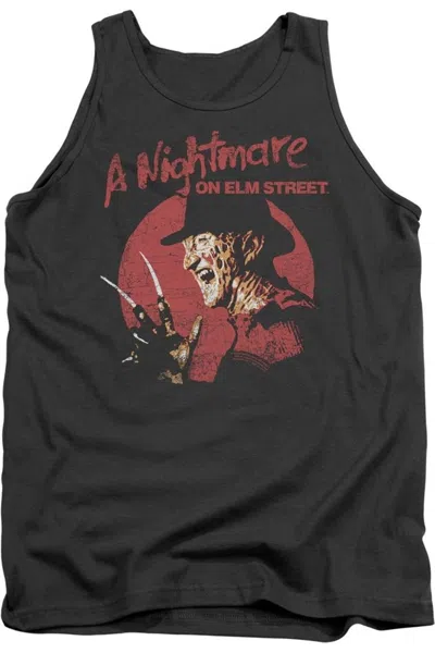 Gildan Nightmare On Elm Street Freddy Circle Adult Tank Top In Pink