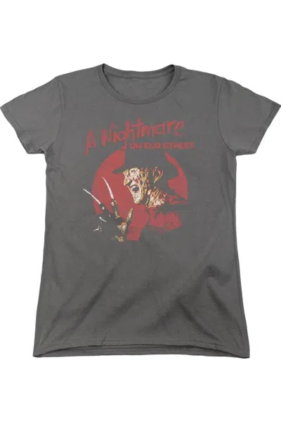Gildan Nightmare On Elm Street Freddy Circle Short Sleeve Women´s Tee / T-shirt In Pink