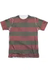 Gildan Nightmare On Elm Street Freddy Sweater Adult Poly/cotton Short Sleeve Tee / T-shirt In White