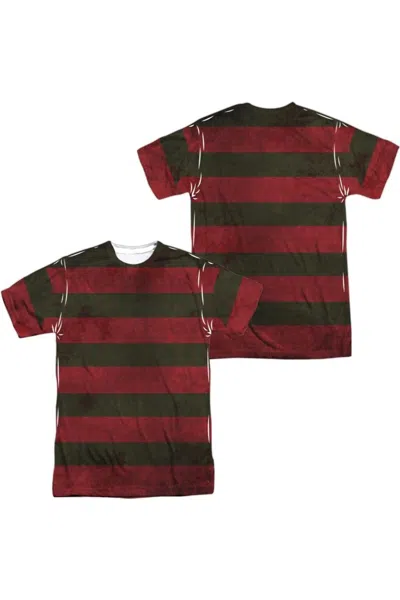 Gildan Nightmare On Elm Street Freddy Sweater (front/back Print) Short Sleeve Adult Poly Crew Tee / T-shirt In White