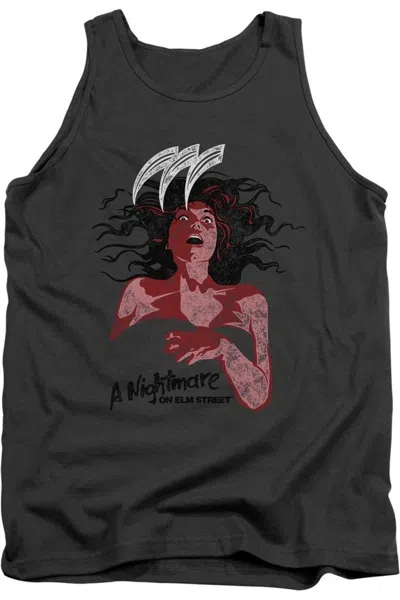 Gildan Nightmare On Elm Street Illustrated European Poster Adult Tank Top In Pink