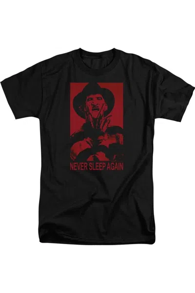 Gildan Nightmare On Elm Street Never Sleep Again Short Sleeve Adult Tall Tee / T-shirt In Black