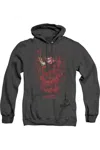 Gildan Nightmare On Elm Street One Two Freddys Coming For You Adult Heather Hoodie / Hooded Sweatshirt In Black