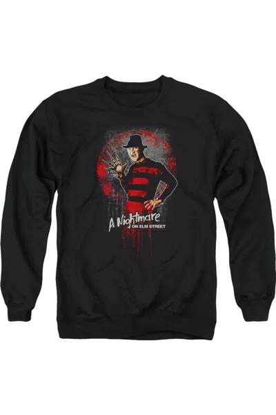 Gildan Nightmare On Elm Street This Is God Adult Crewneck Sweatshirt In Black