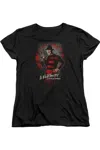 Gildan Nightmare On Elm Street This Is God Short Sleeve Womens Tee / T-shirt In Black