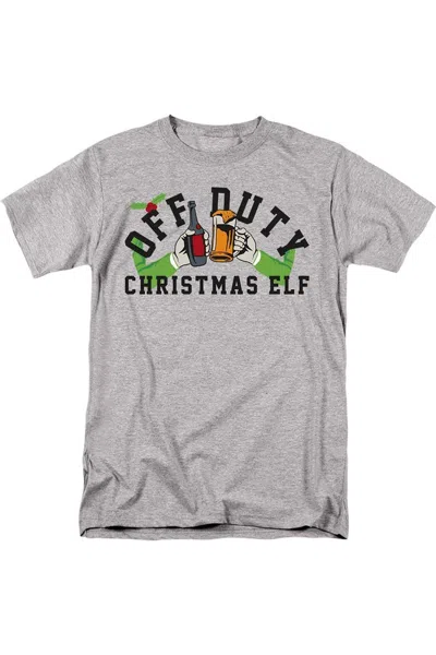 Gildan Off Duty Christmas Elf Unisex Adult T-shirt In Burgundy