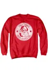 Gildan Only Santa Can Judge Christmas Unisex Adult Crewneck Sweatshirt Sweater In Red