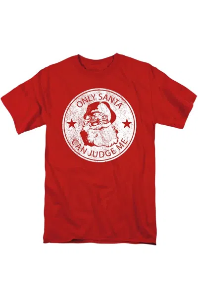 Gildan Only Santa Can Judge Me This Christmas Unisex Adult T-shirt In Red