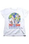 Gildan Pinky And The Brain Campaign Short Sleeve Women´s Tee / T-shirt In White