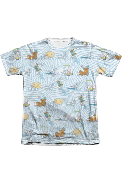 Gildan Pinky And The Brain Experiments Adult Poly/cotton Short Sleeve Tee / T-shirt In White