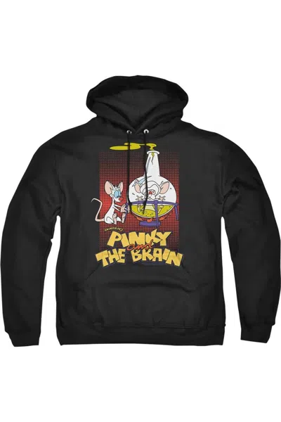 Gildan Pinky And The Brain Lab Flask Adult Pull Over Hoodie / Hooded Sweatshirt In Black