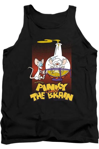 Gildan Pinky And The Brain Lab Flask Adult Tank Top In Black