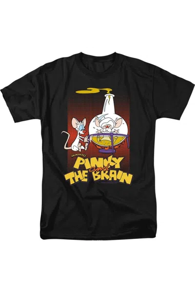 Gildan Pinky And The Brain Lab Flask Short Sleeve Adult Tee / T-shirt In Black
