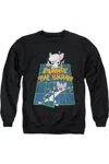Gildan Pinky And The Brain Ol Standard Adult Crewneck Sweatshirt In Black