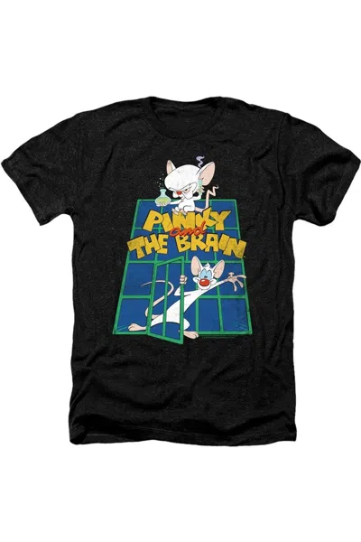 Gildan Pinky And The Brain Ol Standard Adult Heather Tee / T-shirt In Black