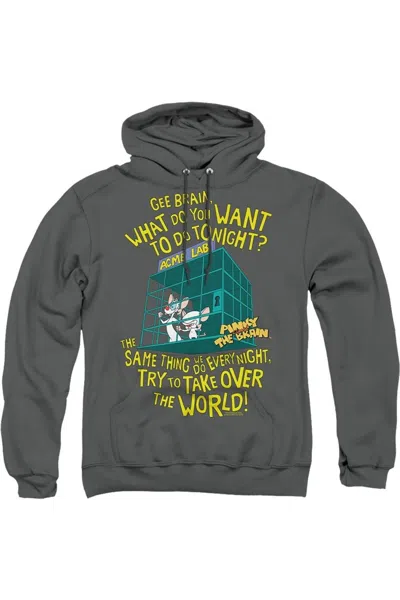 Gildan Pinky And The Brain The World Adult Pull Over Hoodie / Hooded Sweatshirt