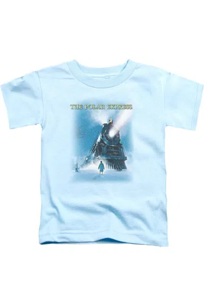 Gildan Kids' Polar Express Big Train Short Sleeve Juvenile Tee / T-shirt In Blue