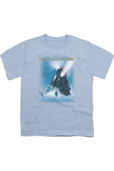 Gildan Kids' Polar Express Big Train Short Sleeve Youth Tee / T-shirt In Blue