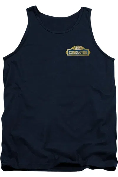 Gildan Polar Express Conductor Adult Tank Top In Blue