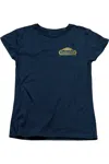 Gildan Polar Express Conductor Short Sleeve Womens Tee / T-shirt In Blue