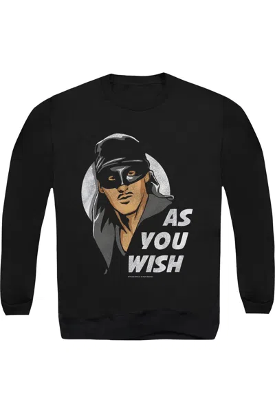 Gildan Princess Bride As You Wish Adult Crewneck Sweatshirt In Black