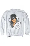 Gildan Princess Bride As You Wish Adult Crewneck Sweatshirt In White