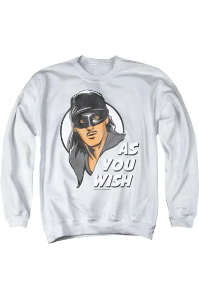 Gildan Princess Bride As You Wish Adult Crewneck Sweatshirt In White