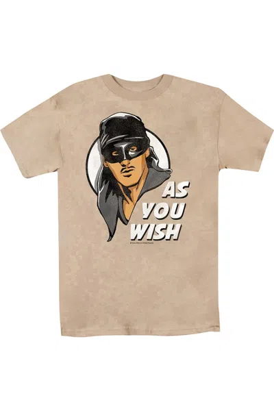 Gildan Princess Bride As You Wish Short Sleeve Adult Tee / T-shirt In Beige