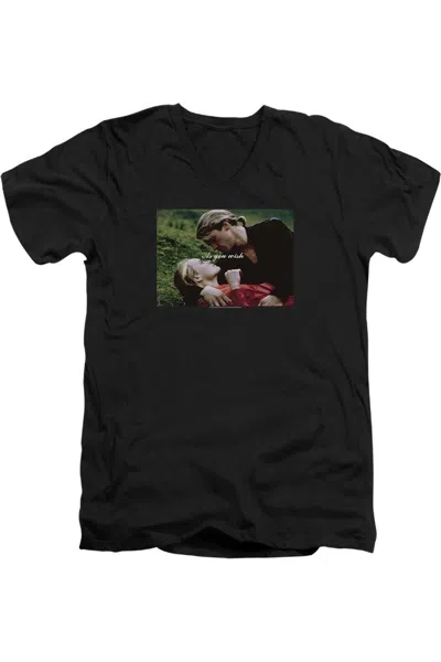 Gildan Princess Bride As You Wish Short Sleeve Adult V Neck Premium Cotton Tee / T-shirt In Black
