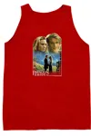Gildan Princess Bride Buttercup & Westley Adult Tank In Red