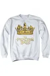 Gildan Princess Bride Crown Adult Crewneck Sweatshirt In White