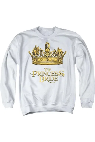 Gildan Princess Bride Crown Adult Crewneck Sweatshirt In White