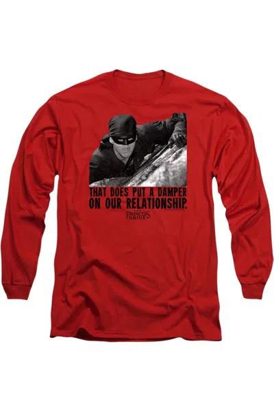 Gildan Princess Bride Damper Long Sleeve Adult Tee / T-shirt In Red