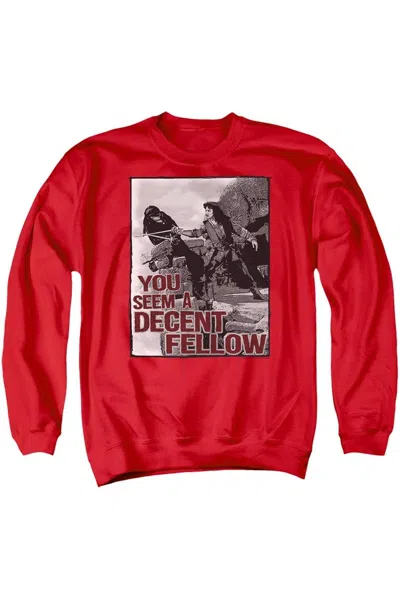 Gildan Princess Bride Fellow Adult Crewneck Sweatshirt In Red
