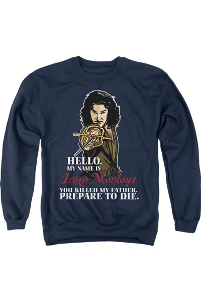 Gildan Princess Bride Hello Adult Crewneck Sweatshirt In Blue