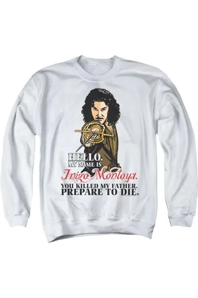 Gildan Princess Bride Hello Adult Crewneck Sweatshirt In White