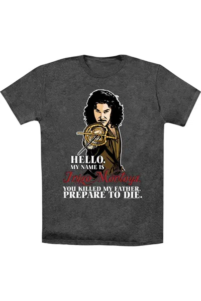 Gildan Princess Bride Hello Adult Heather T-shirt In Gray