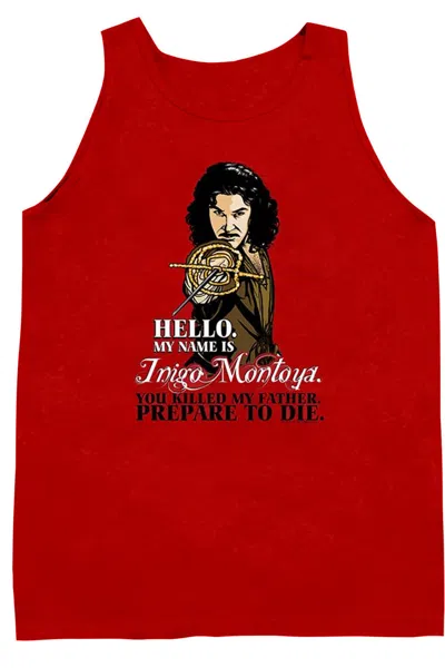 Gildan Princess Bride Hello Adult Tank In Red