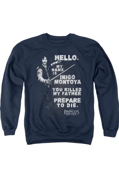 Gildan Princess Bride Hello Again Adult Crewneck Sweatshirt In Blue