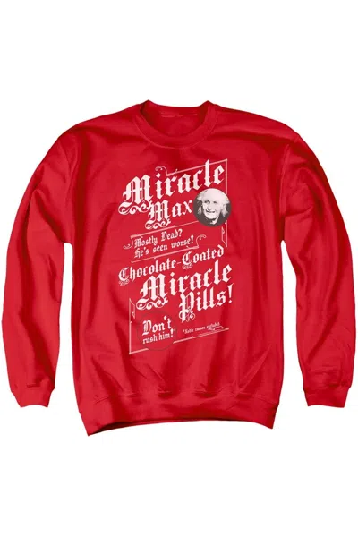 Gildan Princess Bride Miracle Max Adult Crewneck Sweatshirt In Red