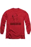 Gildan Princess Bride Morons Long Sleeve Adult Tee / T-shirt In Red