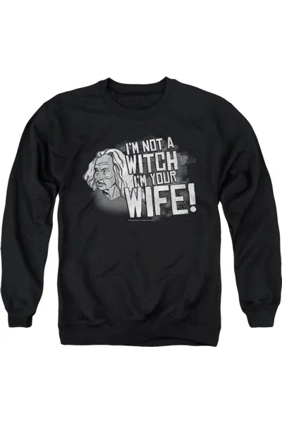 Gildan Princess Bride Not A Witch Adult Crewneck Sweatshirt In Black