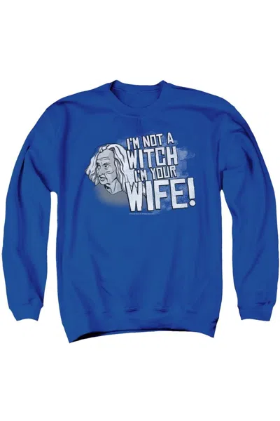 Gildan Princess Bride Not A Witch Adult Crewneck Sweatshirt In Blue