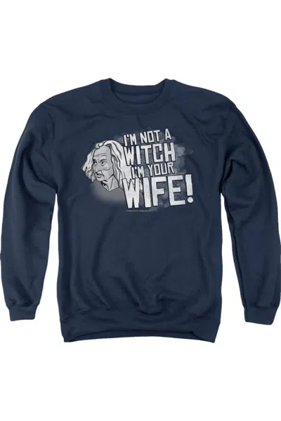 Gildan Princess Bride Not A Witch Adult Crewneck Sweatshirt In Blue