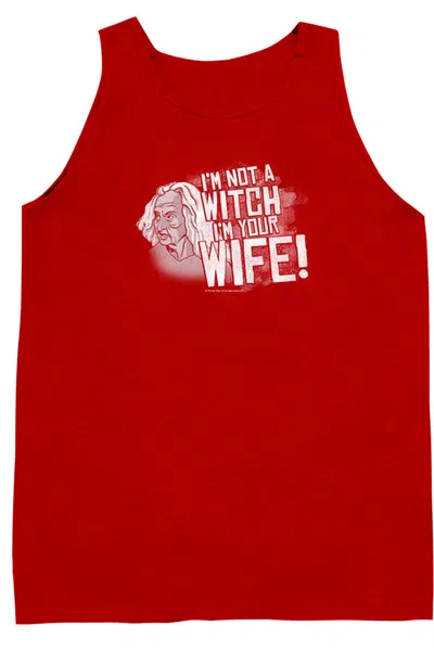 Gildan Princess Bride Not A Witch Adult Tank In Red