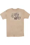 Gildan Princess Bride Not A Witch Short Sleeve Adult Tee / T-shirt In Beige