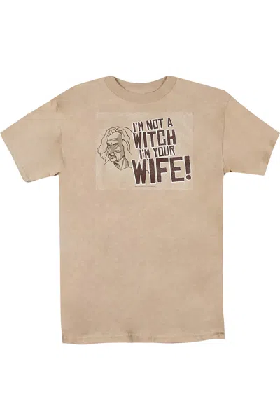 Gildan Princess Bride Not A Witch Short Sleeve Adult Tee / T-shirt In Beige