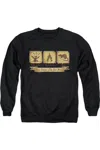 Gildan Princess Bride Three Terrors Adult Crewneck Sweatshirt In Black