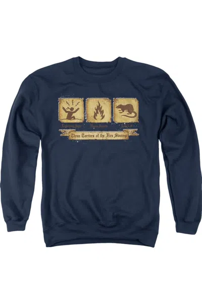 Gildan Princess Bride Three Terrors Adult Crewneck Sweatshirt In Blue